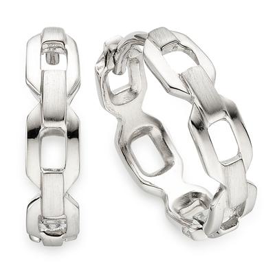 Paar Creolen FIRETTI "Schmuck, Geschenk, Creolen Silber rhodiniert", silberfarben, Ohrringe, Damen, 16,3mm, Silber 925 (Sterlingsilber)
