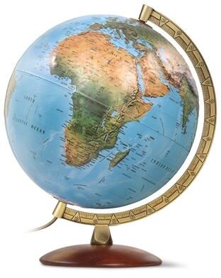 "Waypoint Geographic Primus Raised Relief 12-inch Illuminated Desktop Globe - 13""x12""x15.70"""