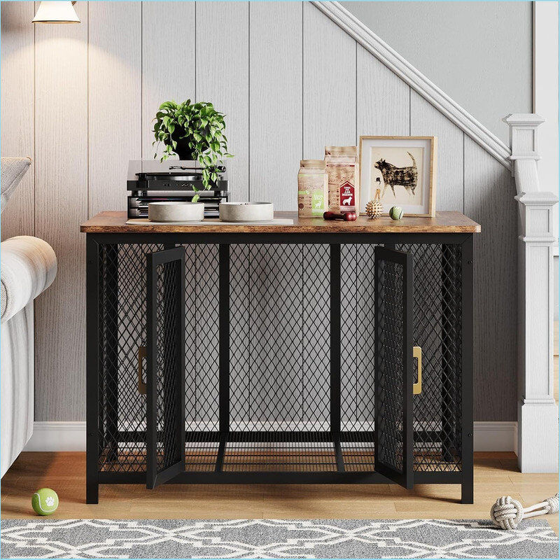 Blue Elephant Pet Crate Black Large (50-95lbs)