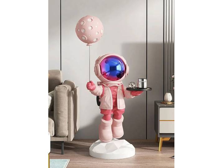 Décoration d'intérieur nordique, statue d'astronaute, décoration de salon de luxe, plateau, grande sculpture en résine, accessoires de décoration pour la maison, figurine