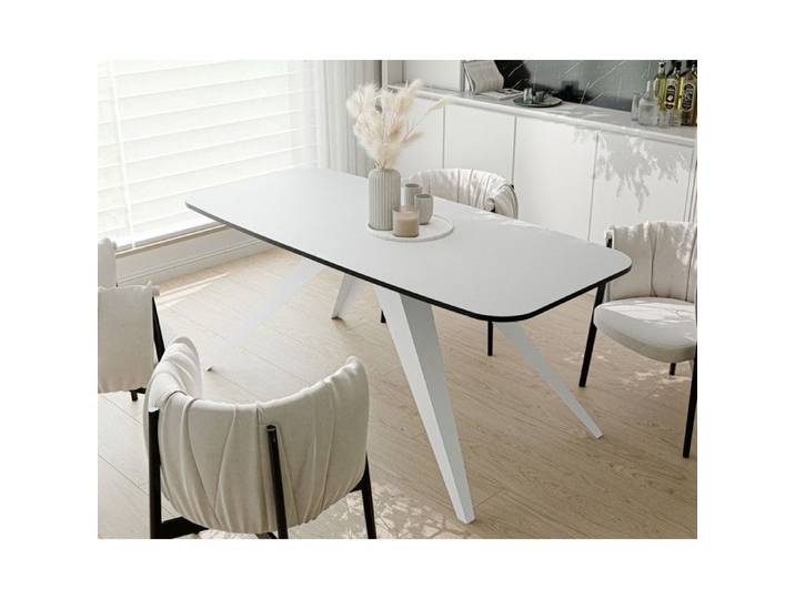 Table à Manger Extensible FENTO - 8-10 personnes - Ovale - 180x90x76 cm - Blanc