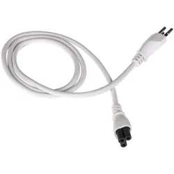 4x Furber Netzkabel C5-T12 1.0 m Weiss (1 m), Stromkabel, Weiss