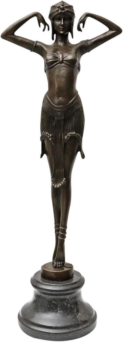 Handgemaakt bronzen beeld van een antiek figuur voor woondecoratie, bronskleurig, Hoogte: 50 cm