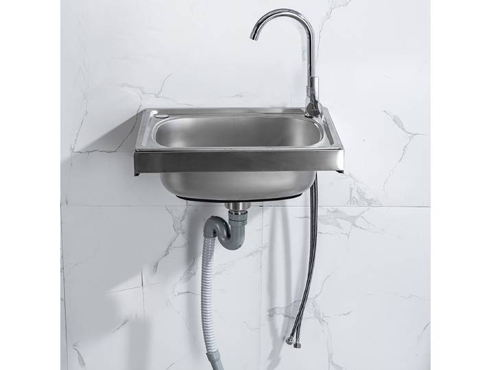 Lavabo mural pour piscine de lavage en acier inoxydable de qualité SS304, corps entier, lavabo de cuisine