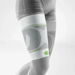 Bauerfeind Sports Unisex Compression Sleeves Upper Leg - kurz weiß