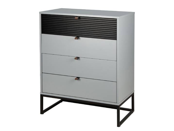 Buffet 80 cm avec tiroirs 99cm Gris/Bleu Gris