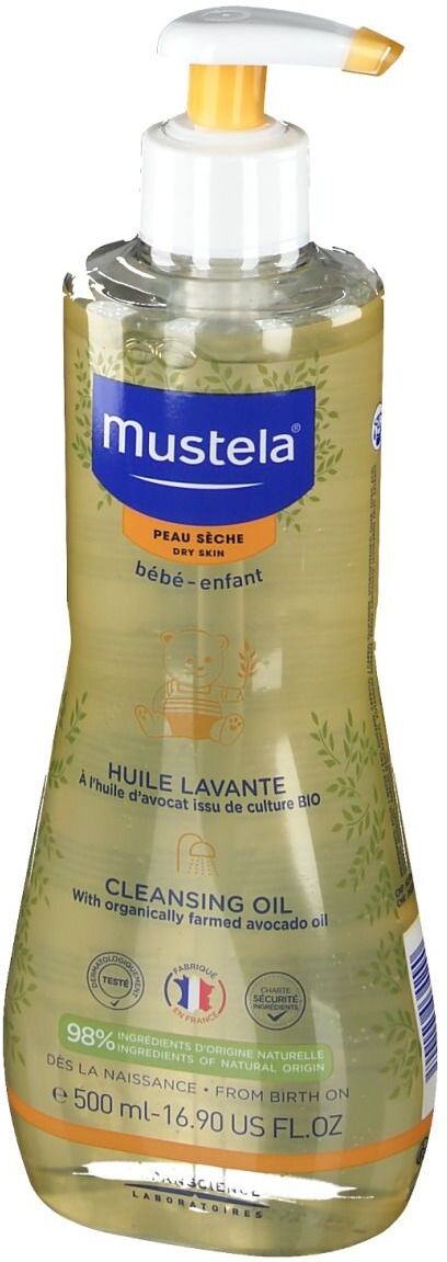 Mustela Reinigende Olie Droge Huid 500 ml Öl