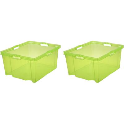 Organizer KEEEPER "franz", grün, B:43cm H:26cm T:52cm, Kunststoff, Aufbewahrungsboxen, Aufbewahrungsboxen xxl, hochwertiger Kunststoff, 44 L