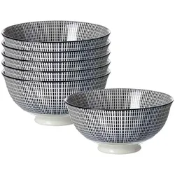 Ritzenhoff & Breker Takeo Stripes Servierschalen, Schüssel + Schale, Schwarz