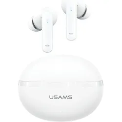 Usams Echo E02 TWS Bluetooth Headphones ANC+ENC wireless white (ANC, 4 h, Kabellos), Kopfhörer, Weiss