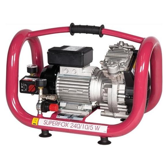Elmag - kompressor, 120 l/min, 230 Volt, 10 Bar, ölfrei SUPERFOX 240/10/5 W, 5 lt. Kessel (5 l, 10 Bar) (21202)