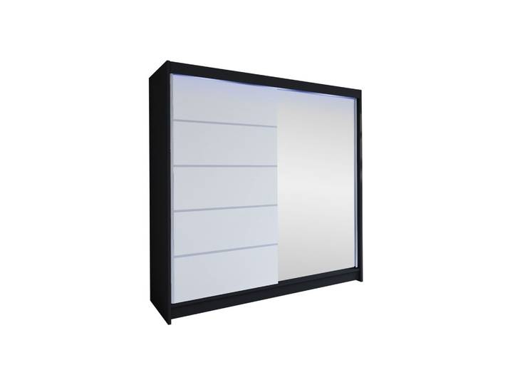 SCHWEBETÜRENSCHRANK Talin III, mit RGB LED Beleuchtung