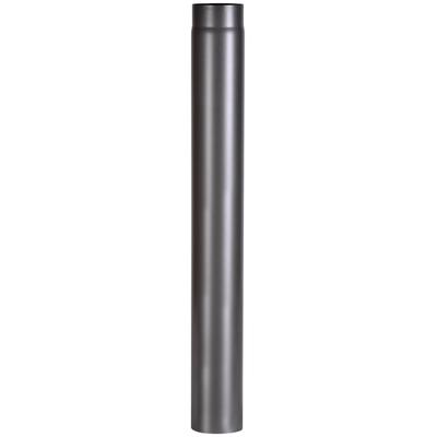 Ofenrohr FIREFIX, grau, B:12,4cm H:100cm L:12,4cm, Stahlblech, Rohre, 1000 mm lang
