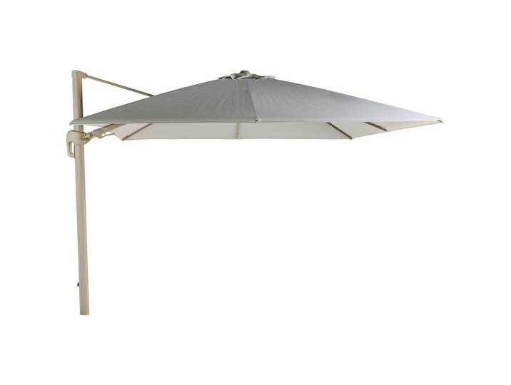 Tierra Outdoor Ampelschirm, Champagner, 300x300 cm, 360° drehbar, höhenverstellbar, regenabweisend, UV-beständig, wetterbeständig, Sonnenschutz, Sonnenschirme