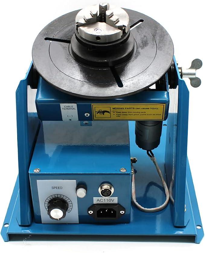 Schweißdrehtisch 0-90° Drehtisch Schweißdrehtisch Schweißpositionierer Rollbarer Drehtisch 10KG/5KG Dreibackenfutter zum Schneiden, Schleifen, Montieren