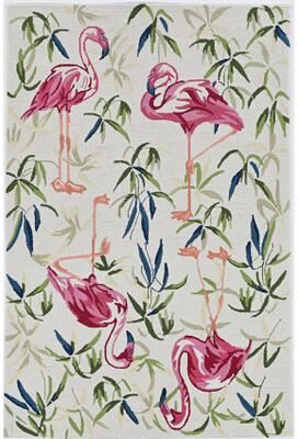 Taylor & Olive Millia Pink Flamingo Handmade Rug