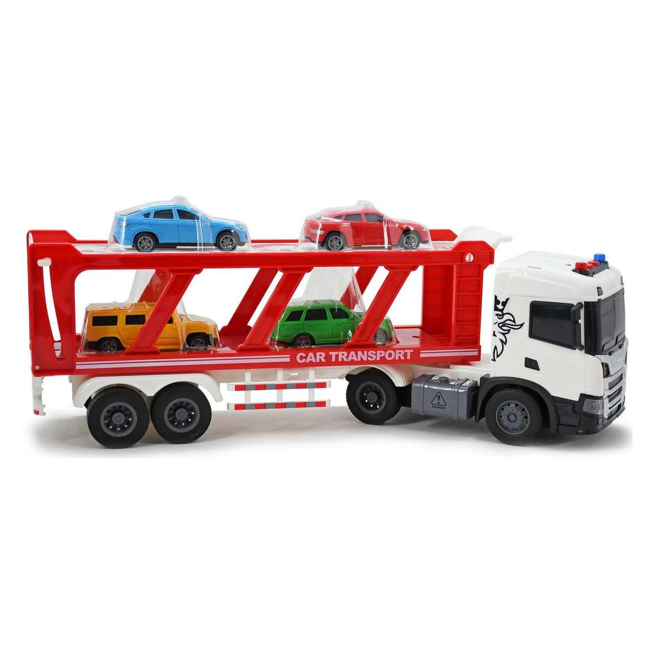 Toymax SCANIA lastbil m/hnger+biler, lys & lyd 41x9,5x15 (520596)
