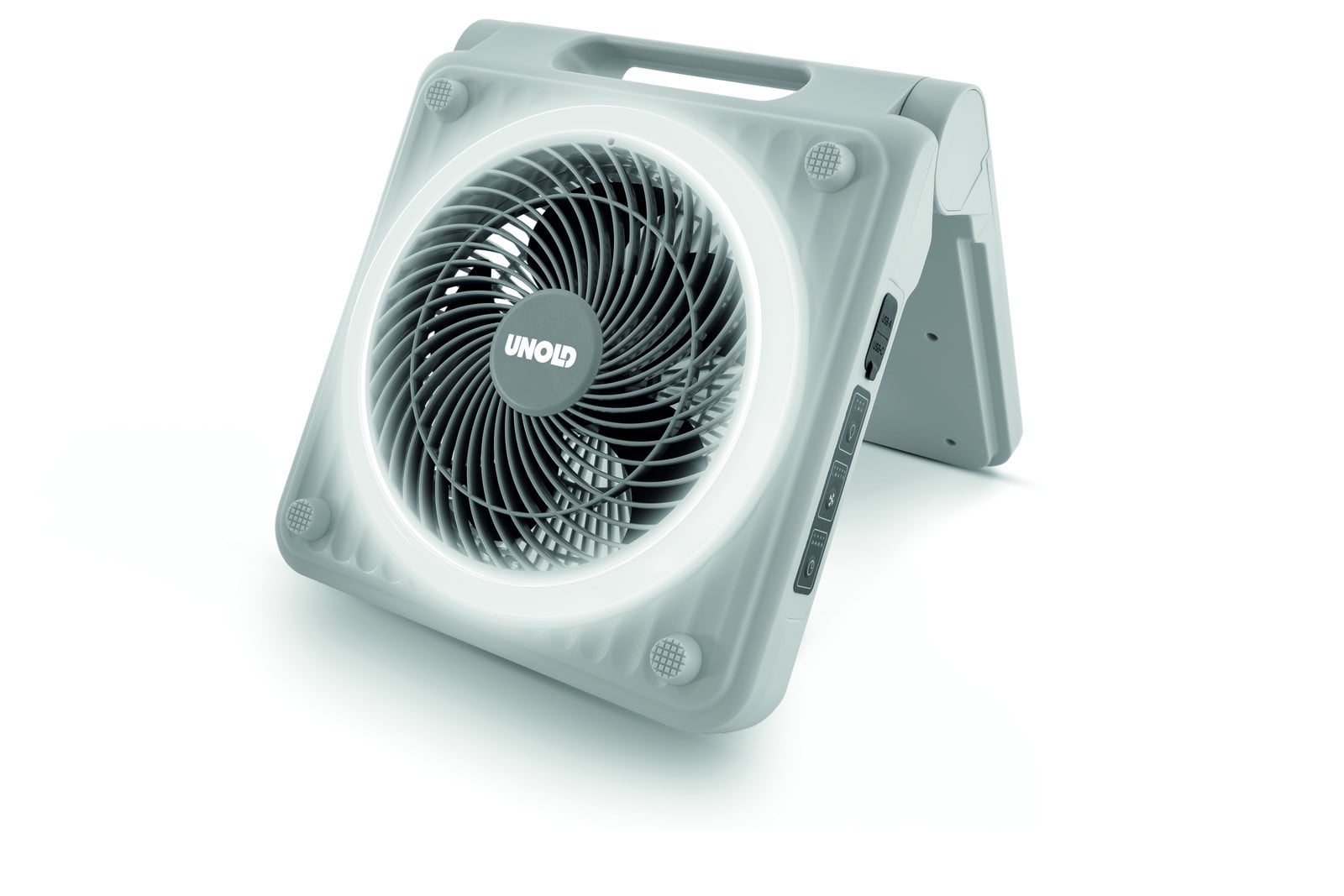 Unold 86517 Zonnepaneelventilator, grijs, voor kamperen