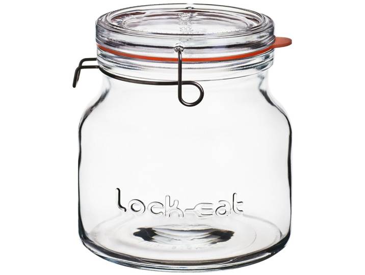 BORMIOLI LUIGI Einmachglas Lock Eat Deckel Glas Glas B 14.5 cm - Farbe: Transparent