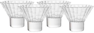 Fortessa Mahalo Stackable Glass, 8 Oz. Martini (Set of 4), Clear