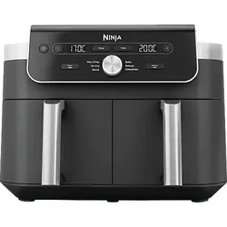 NINJA DZ901EU DualZone XL mit 9.5 l Fassungsvermögen und 2 Schubladen, Heißluftfritteuse