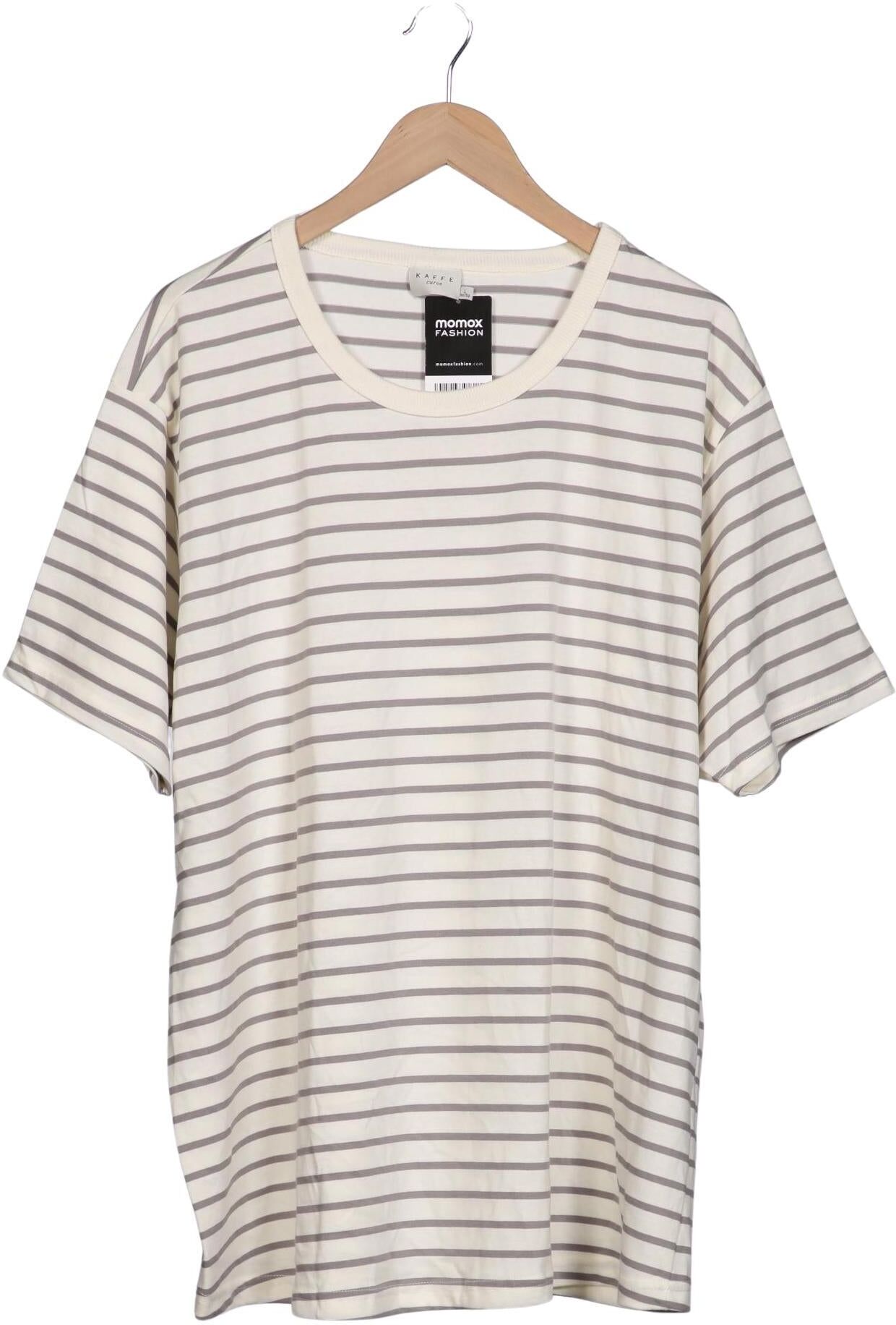 Kaffe Curve Damen T-Shirt, Mehrfarbig, Gr. L, Baumwolle - Second Hand