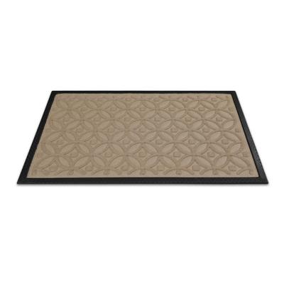 Fußmatte WECON HOME "Midnight Mosaic", beige (sand beige), B:40cm H:4mm L:60cm, Polyester, Teppiche, Fußmatte, pflegeleicht, rutschfest, Ornamente, Innen & Außen, Schmutzfangmatte