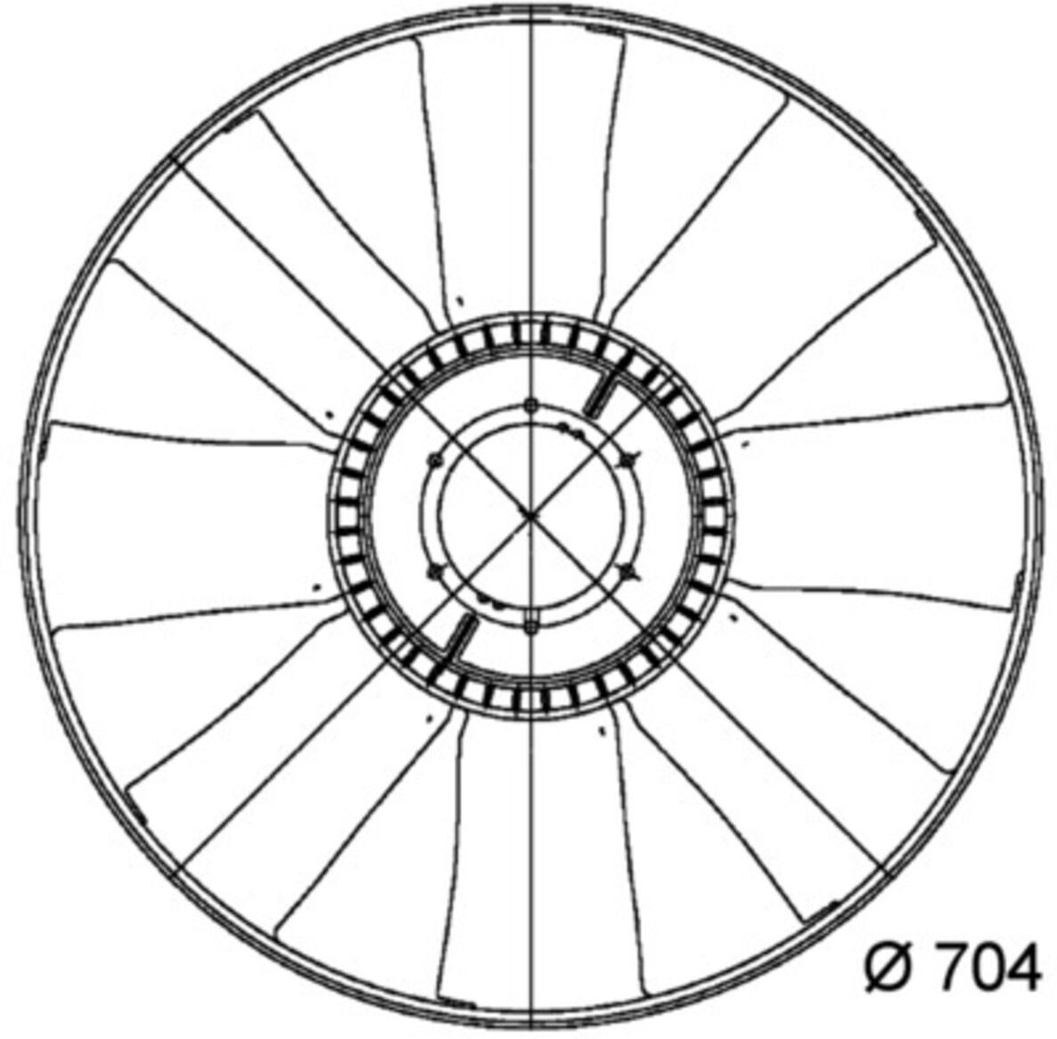 Lüfterrad, Motorkühlung MAHLE CFW 9 000P