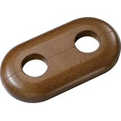 Holz-Doppelrosette Typ Schwarzwald Buche dunkel - 16 mm