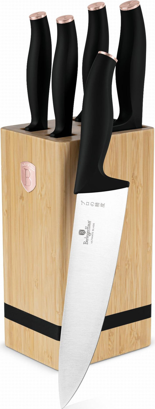 Berlinger Haus BH2970 bamboe blok messenset met chefmes