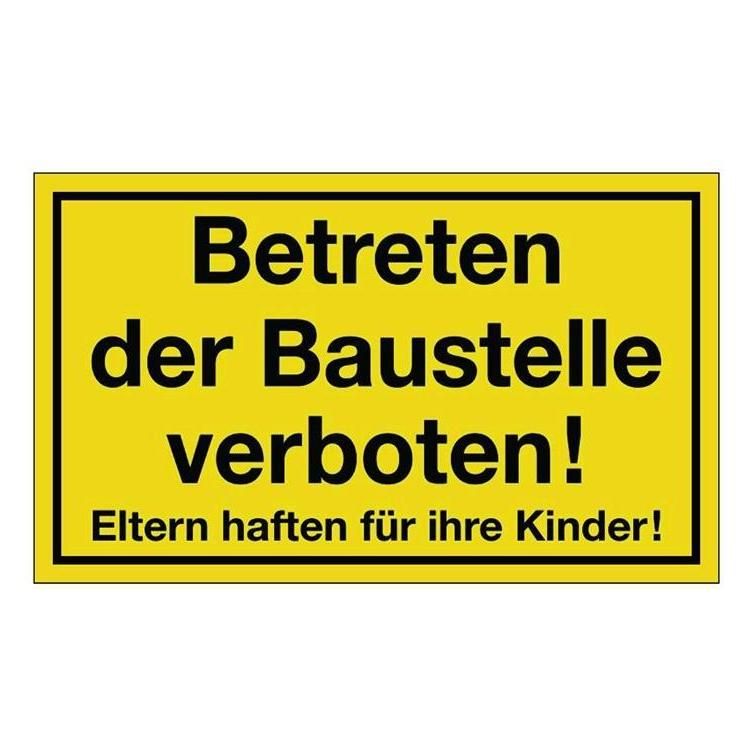 HP Autozubehör Hinweiszeichen Betreten der Baustelle verboten (3000277310)