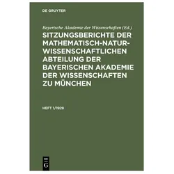 Sitzungsberichte der Mathematisch-Natur, Fachbücher