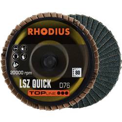 Rhodius 303936 LSZ QUICK Fächerschleifscheibe Körnung (num) 80 Edelstahl, Stahl, NE-Metalle 10 St.