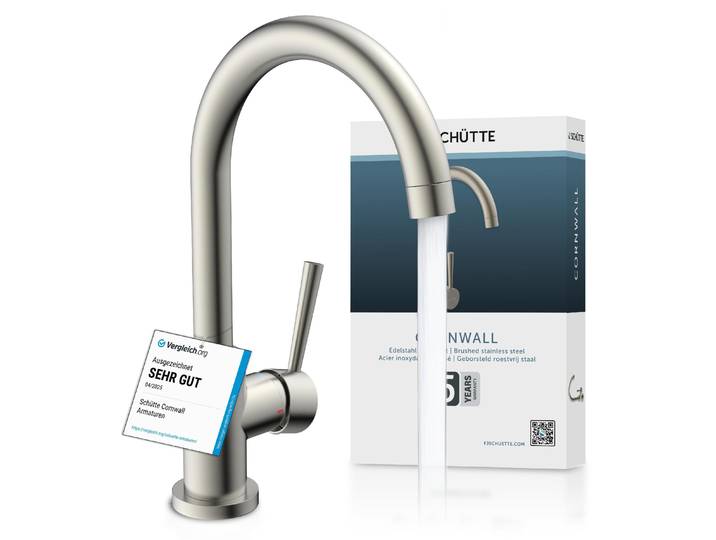 79126U CORNWALL Mitigeur d'évier\, acier inoxydable brossé