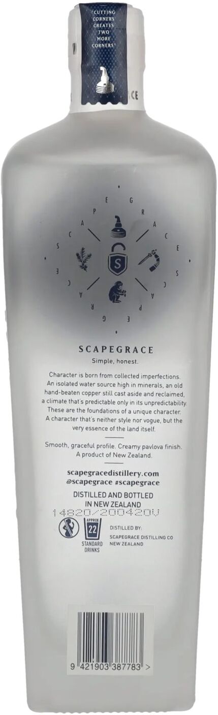 Scapegrace Small Batch Premium Vodka 40,6% Vol. 0,7l