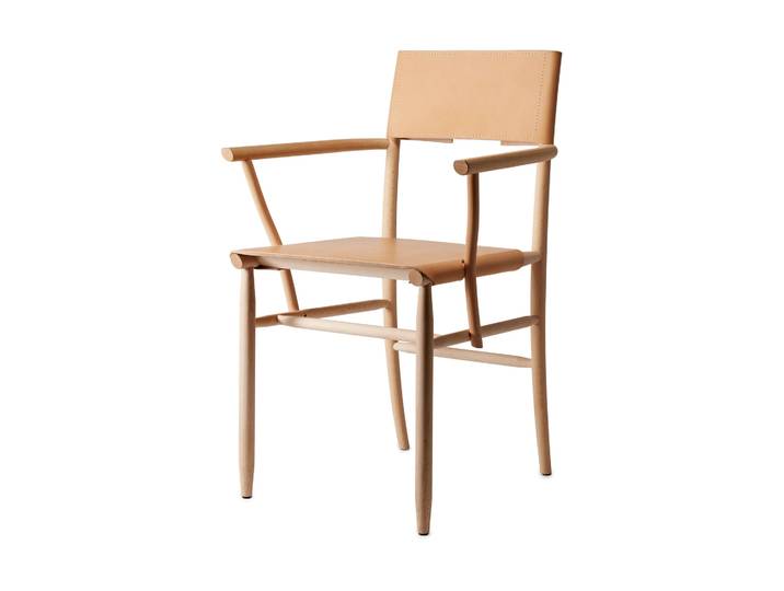 Gärsnäs Fauteuil Madonna Hêtre-naturel-cuir Tärnsjö nature
