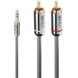 Lindy 35332 Lindy Audiokabel an Phono 3.5mm Cromo line 0.5m