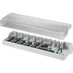 Anschlussleiste für Flächenheizung, Heizen/Kühlen, 230V, 10 Regelzonen, mit Pumpen-u. Kesselsteuerung, int. Zeitschaltuhr
