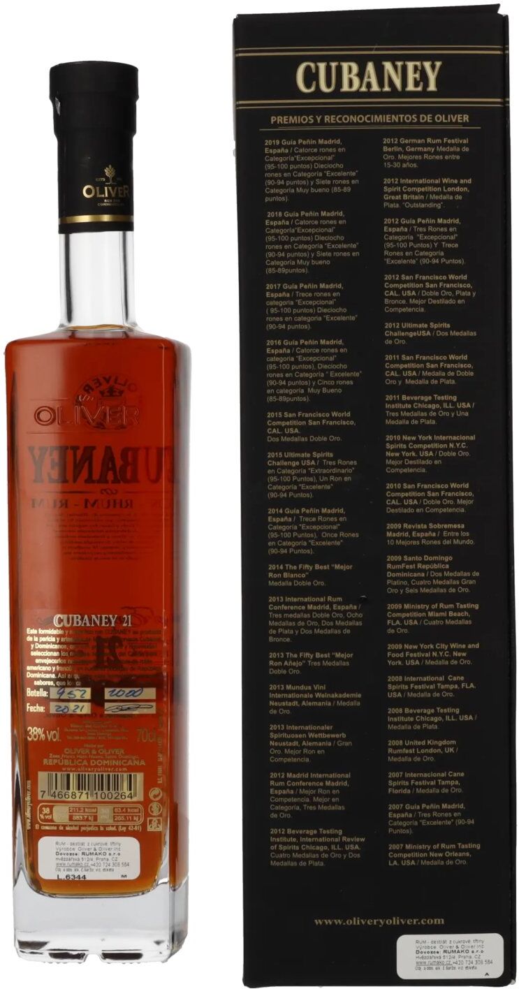 Ron Cubaney EXQUISITO 21 Sistema Solera 38% Vol. 0,7l in Geschenkbox