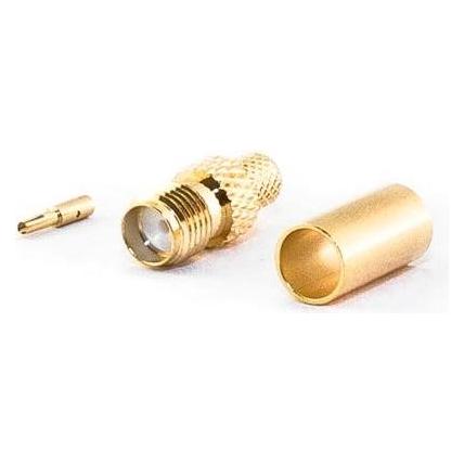 Varia SMA-Buchse für HDF200 Kabel, Crimp Version (SMA-02-120-F2-TGG)