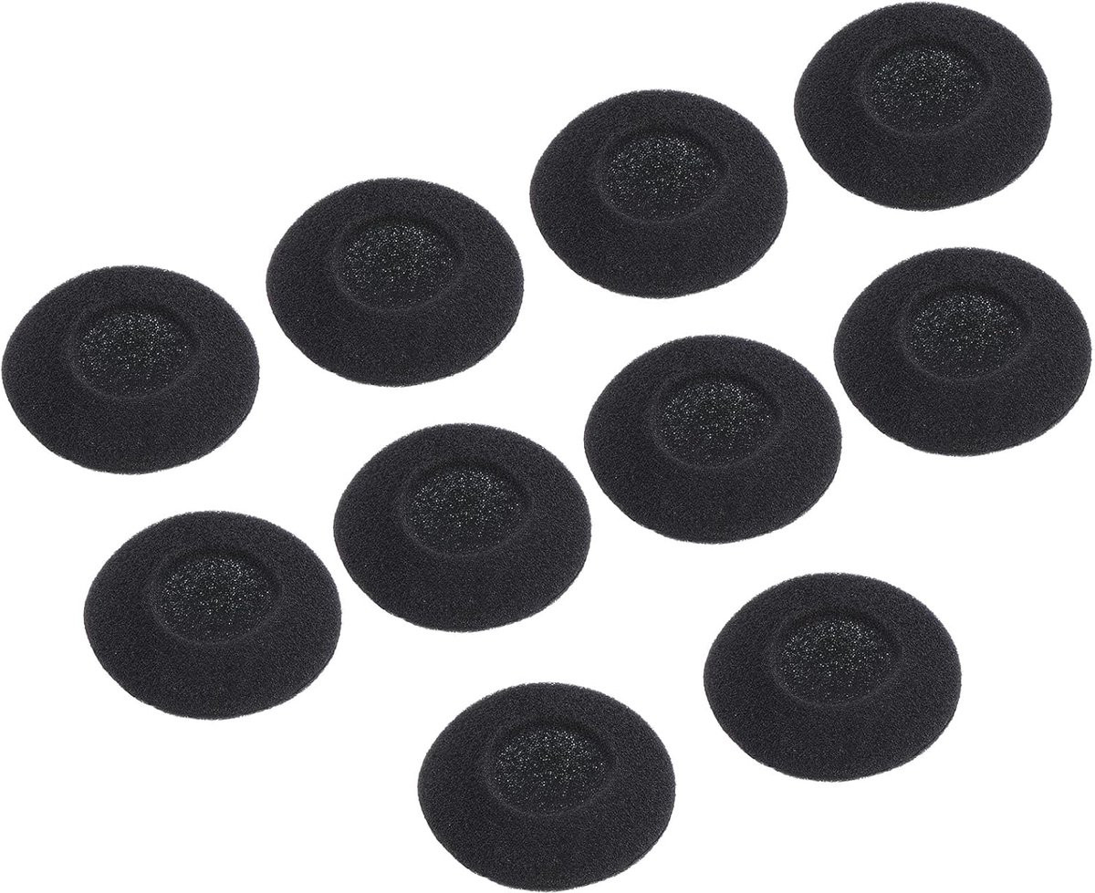 10 stuks zwarte vervangende schuimrubberen oordopjes voor hoofdtelefoon, 35 mm