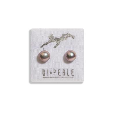 Paar Ohrstecker DI PERLE "Damen Perlenschmuck 585 Gelbgold Süsswasser Perlen Ohrstecker", grau, Ohrringe, Damen, Damen, Gelbgold 585 Gold, Gelbgold 585, Gold, Damen Perlenschmuck