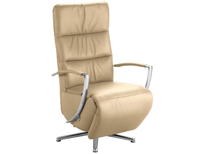 Cantus Relaxsessel, Cappuccino, Metall, Echtleder, Color-Finish-Leder, 64x112x80 cm, Fussart wählbar, Lederauswahl, Stoffauswahl, Relaxfunktion, Wohnzimmer, Sessel, Relaxsessel