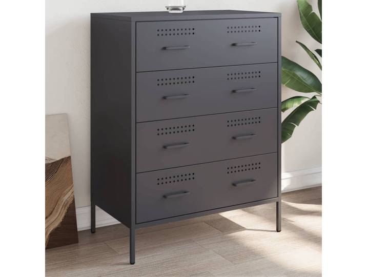 vidaXL Sideboard vidaXL Sideboard Anthrazit 68x39x89 cm Stahl
