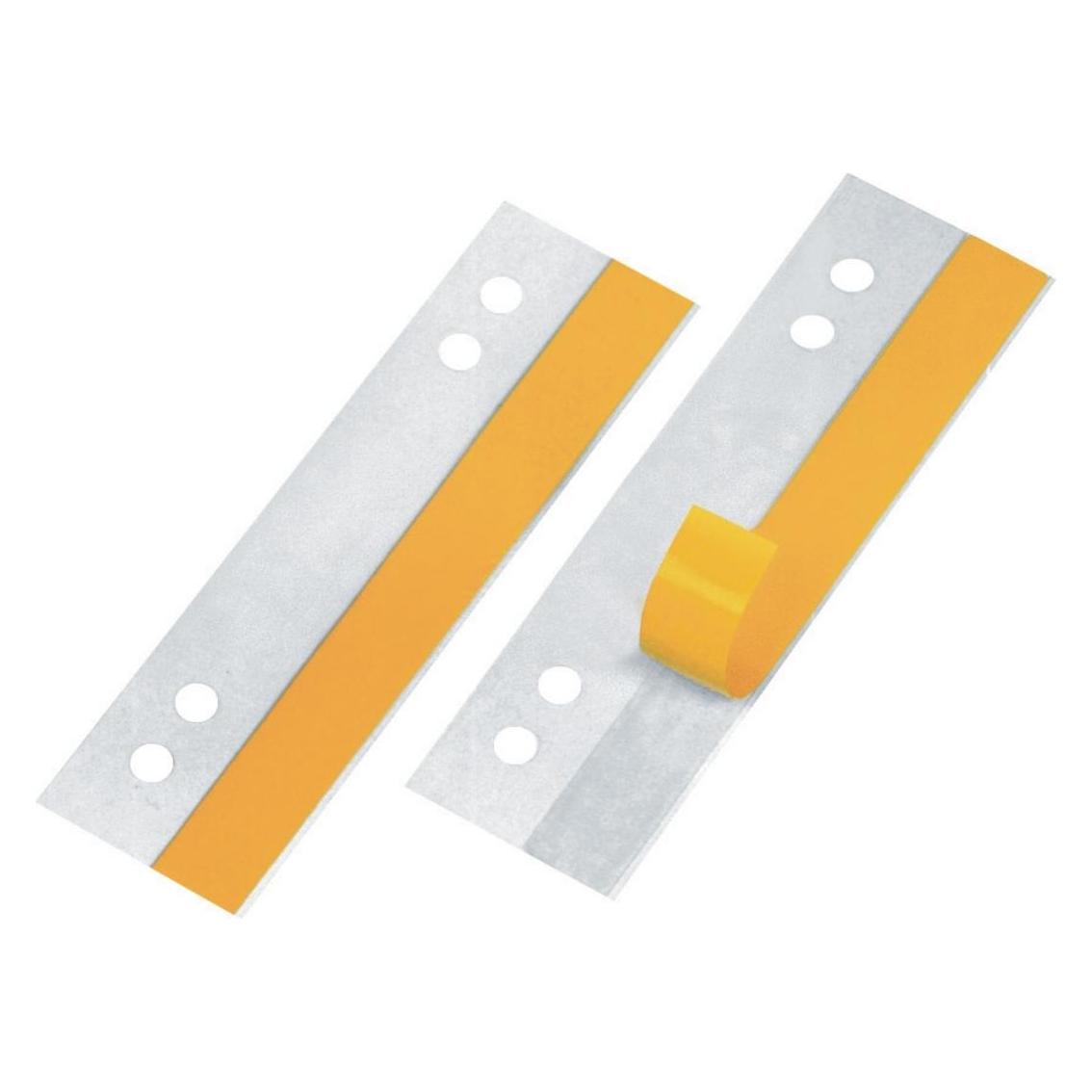 Veloflex Heftstreifen Heftfix, selbstklebend transparent, Länge: 105 mm, Lochabstand: 60 und 80 mm, 10 Stück (2002010)