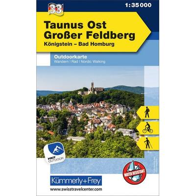 Kümmerly+Frey Outdoorkarte Deutschland 33 Taunus Ost, Grosser Feldberg 1:35.000, Sonstige von , Kümmerly+Frey, 978-3-259-02533-8