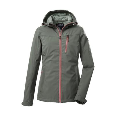 Softshelljacke KILLTEC "KOS 89 WMN SFTSHLL JCKT", Damen, Gr. 38, grün, Oberseite: 100% Polyester.Rückseite: 100% Polyester.Futter: 100% Polyester, Jacken Softshelljacke, Damen Softshelljacke: Wind-und wasserdicht, atmungsaktiv