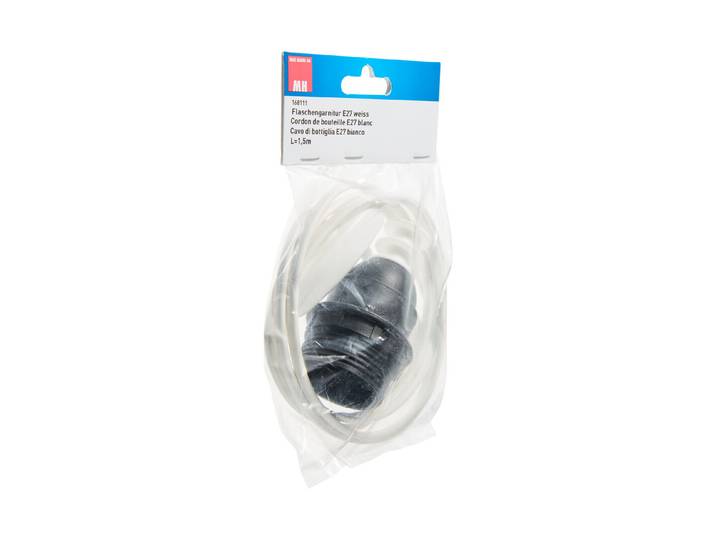 Max Hauri Flaschengarnitur E27 weiss L=1.5m