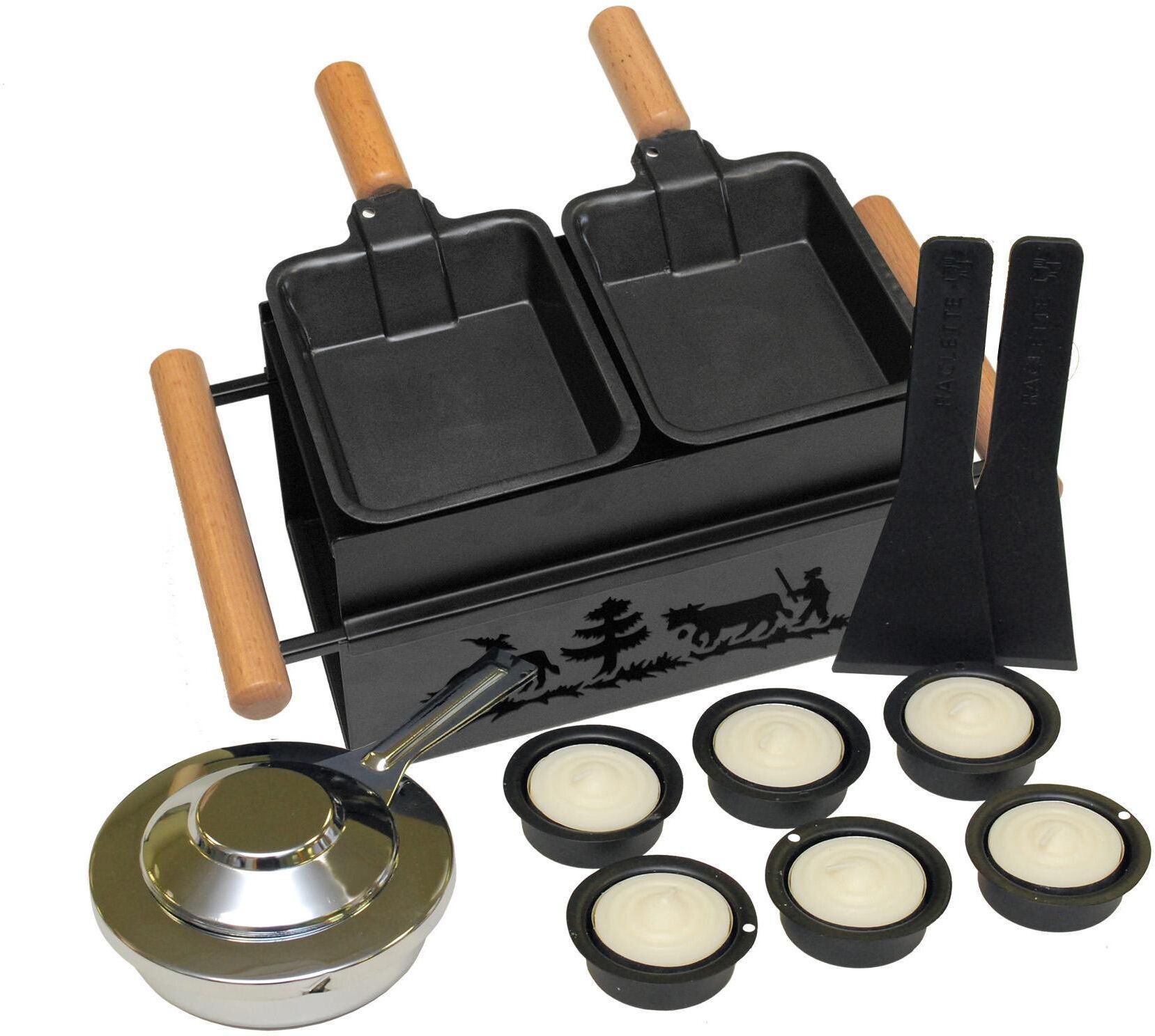 Raclette "Heidi Cheese Line Tête-à-Tête", schwarz (schwar,), Raclettes, Raclette schwar, Einheitsgröße