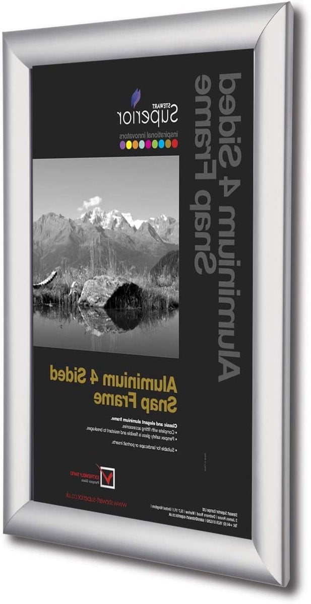 Kliklijst aluminium posterframe A4 - Zilver - Anti-reflecterend